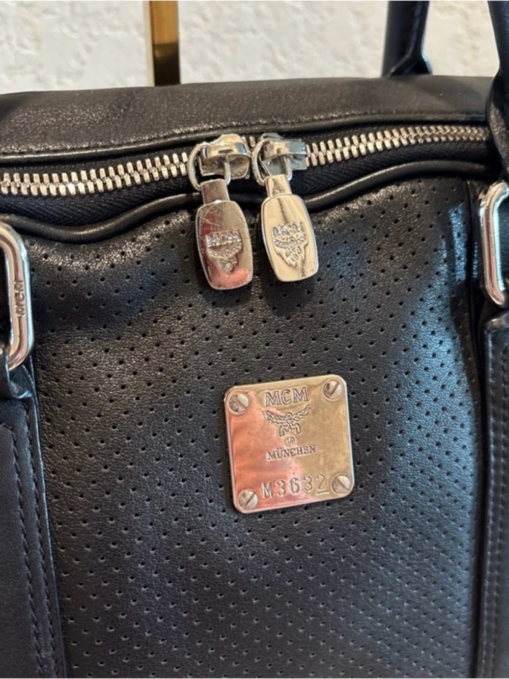 MCM Black Leather Documents Portfolio Tote Bag - Picture 3 of 13